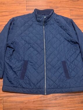 Oak Hill Men's Quilted Navy Jacket with Full Zip and pockets sizes 3XL
